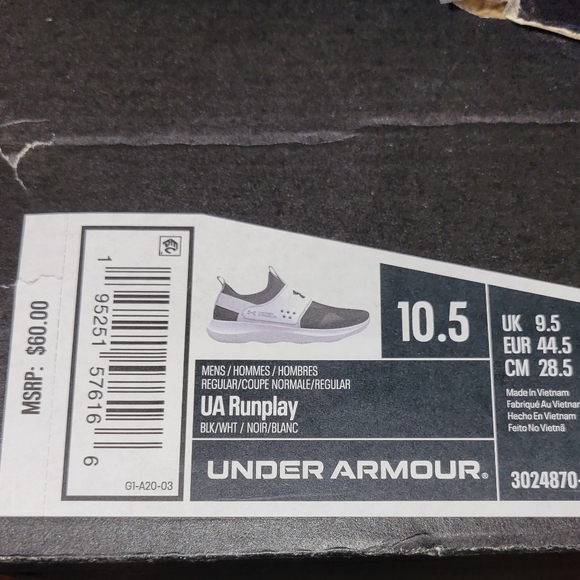 Under Under Armour Runplay 'Black White - Picture 8 of 8